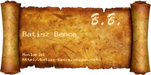 Batisz Bence névjegykártya
